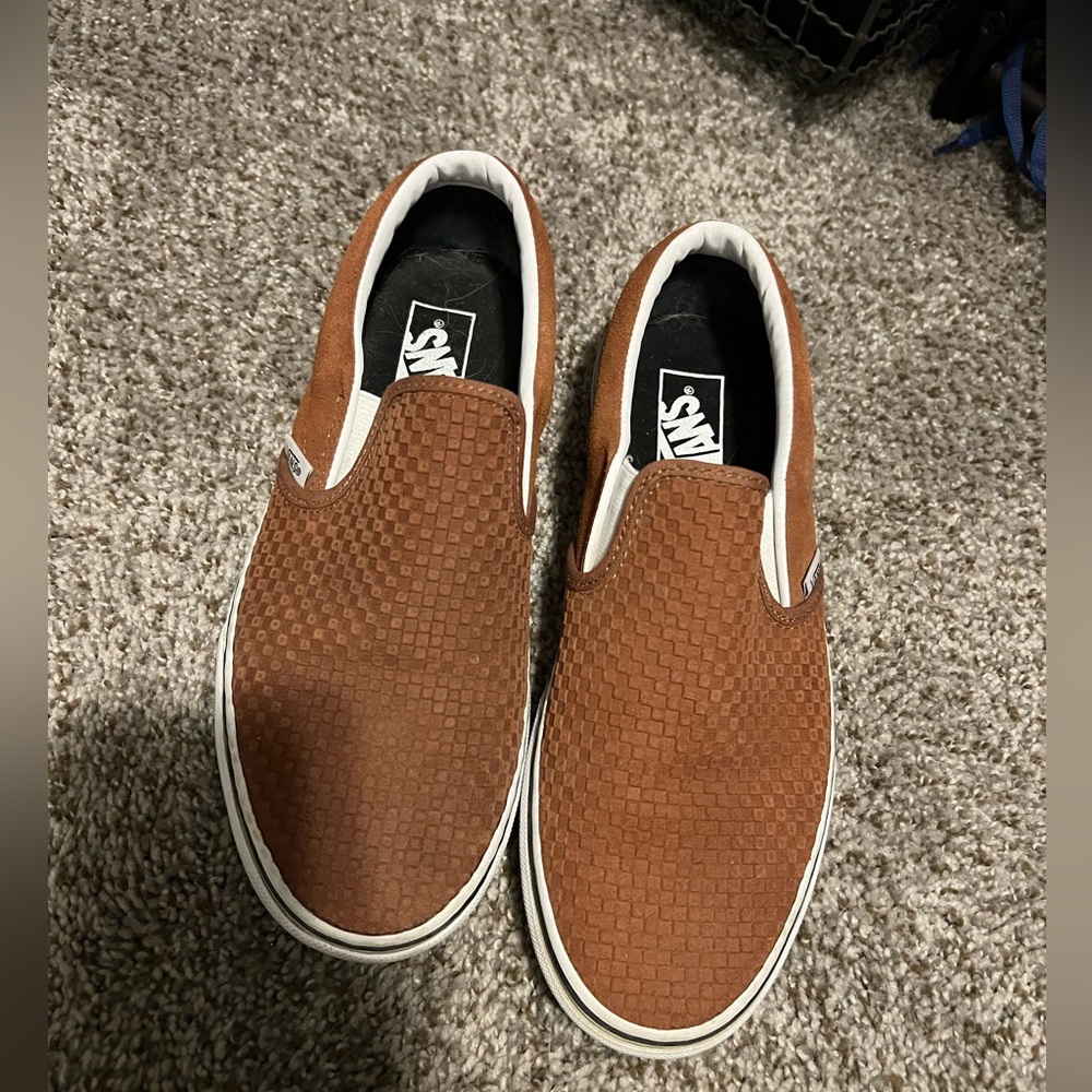 Vans Classic Slip-on Embossed Suede Sequoia size M7.5 W9